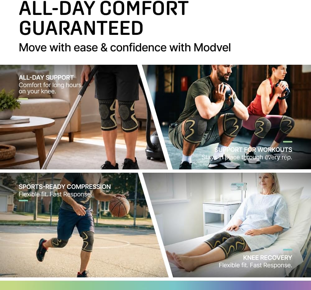 Thumbnail 6 de Modvel Compression Knee Brace for Women & Men — 2 Pack for Knee Support and Pain Relief