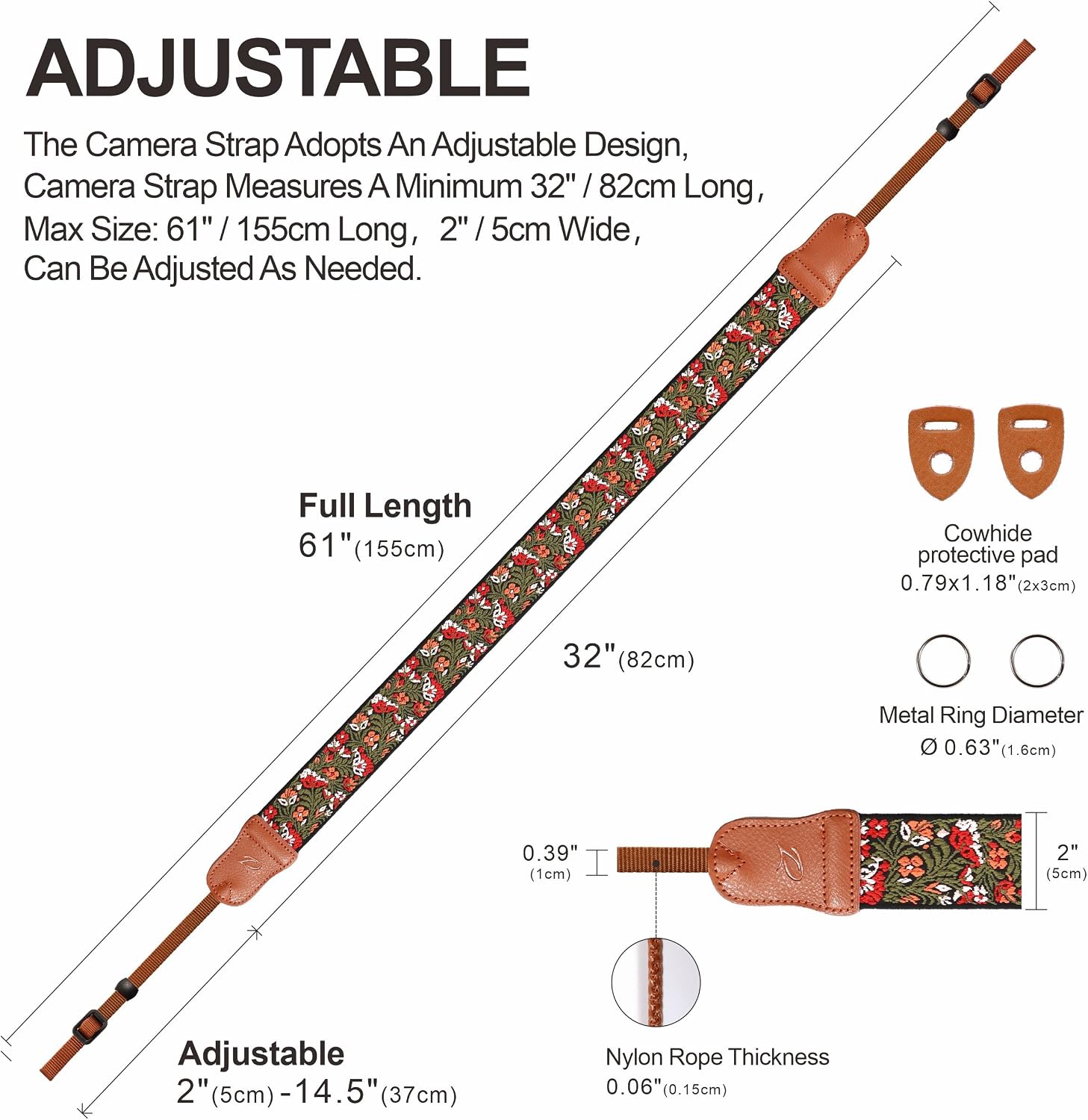 Thumbnail 4 de Padwa Lifestyle Camera Strap 2in Wide