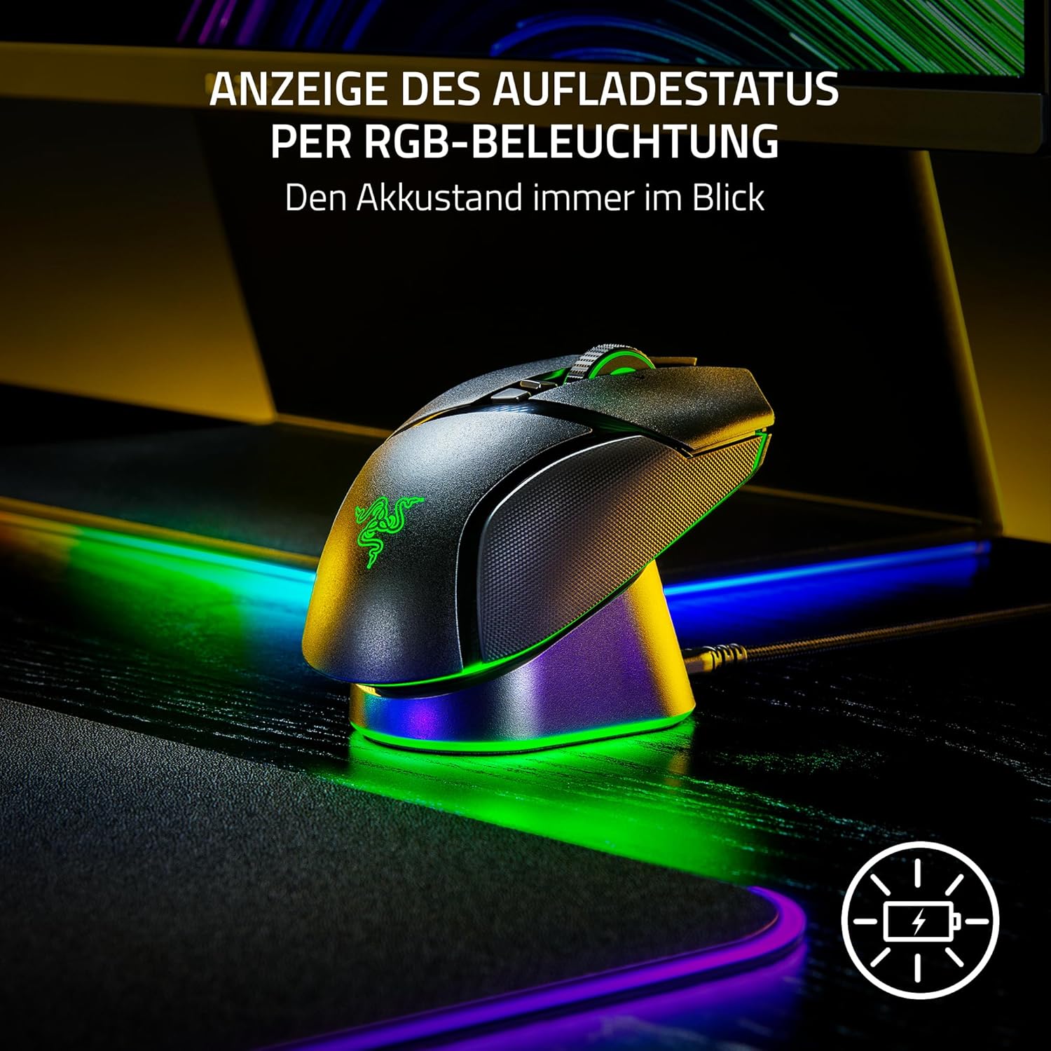 Thumbnail 4 de Razer Mouse Dock Pro & Charging Puck – magnetische Funk-Ladestation mit HyperSpeed 4KHz und Chroma RGB (Dock Pro & Puck) schwarz