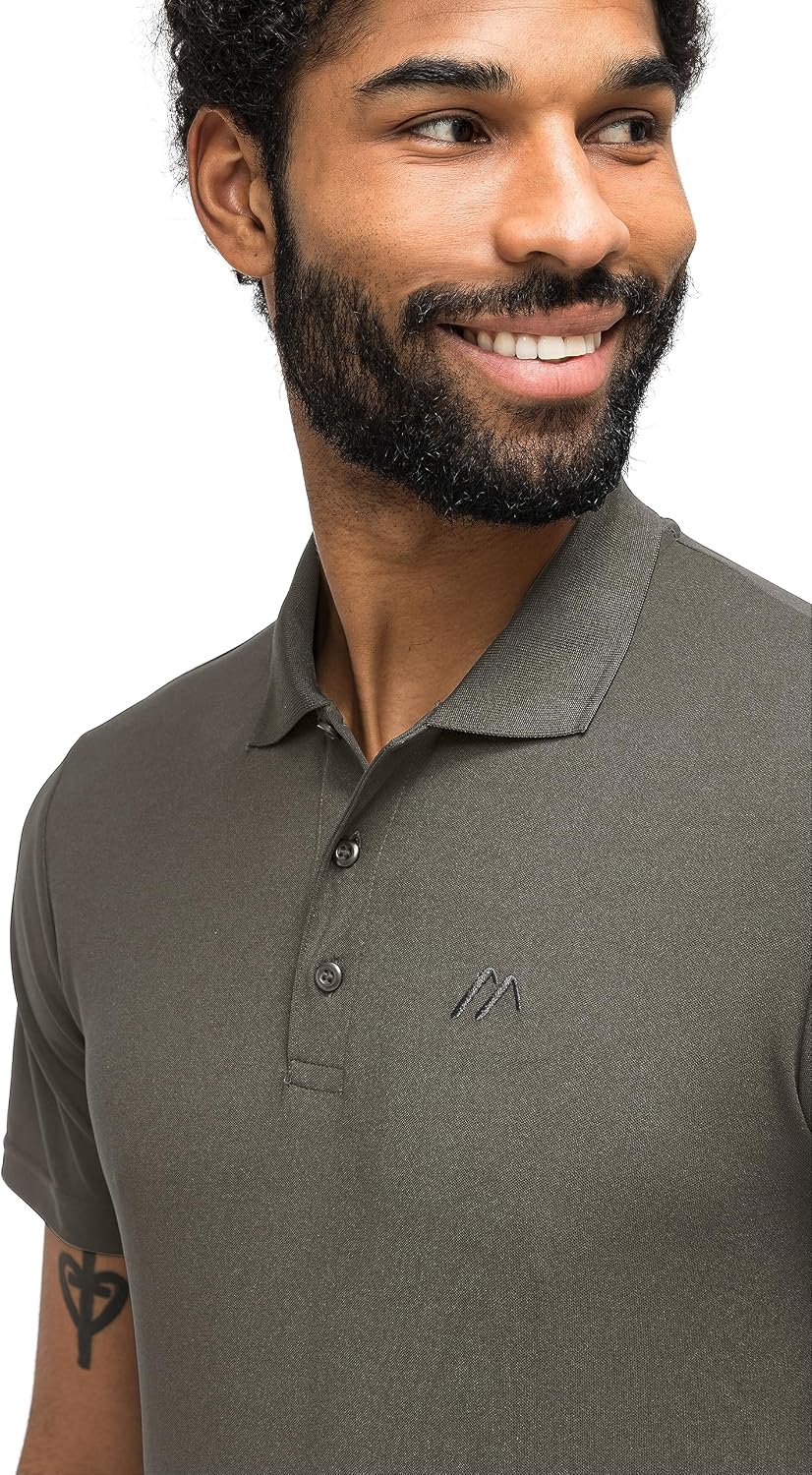 Detalle 2 de Maier Sports Ulrich Herren Poloshirt – leichter Piqué mit Dryprotec und NFC-Chip