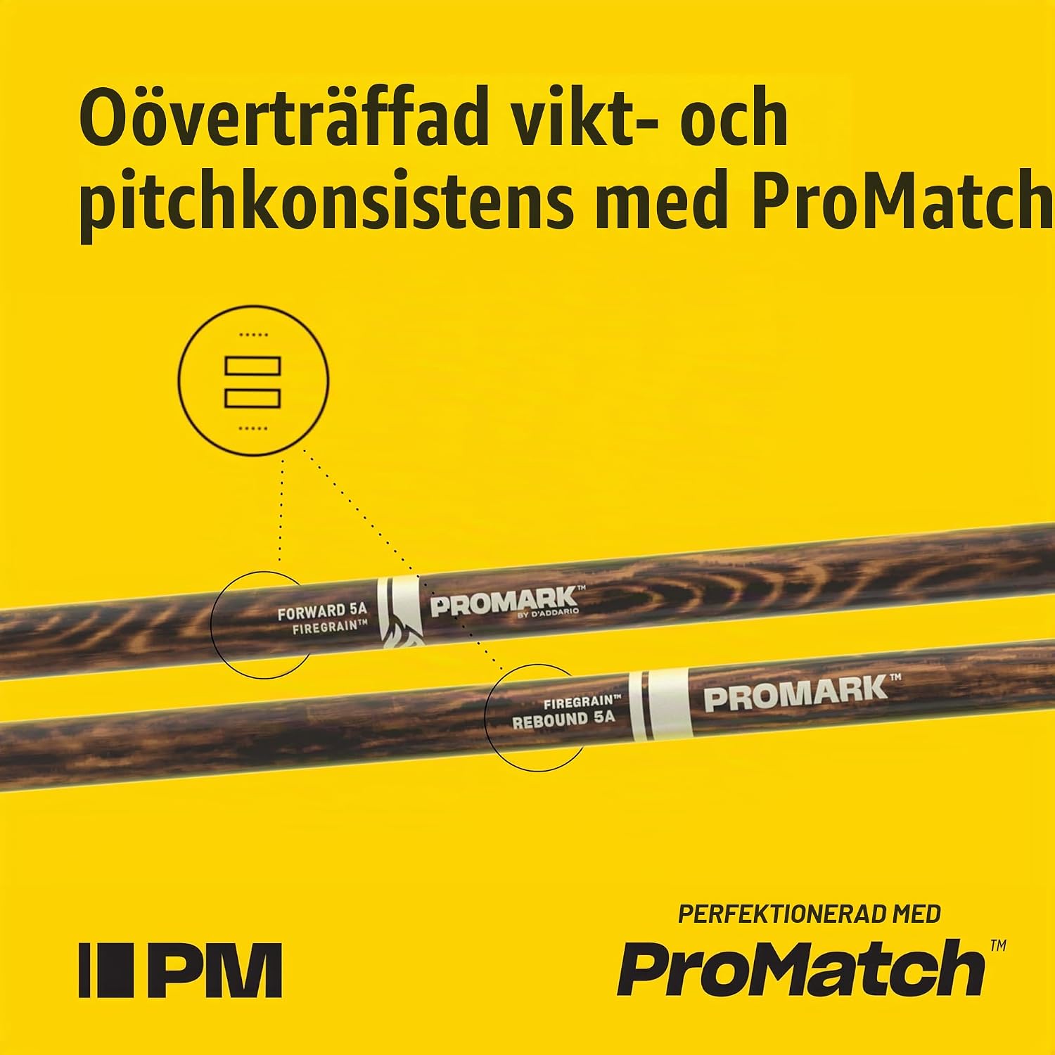Thumbnail 3 de ProMark Larnell Lewis FG Signature 5AB-trumstockar i FireGrain-hickory