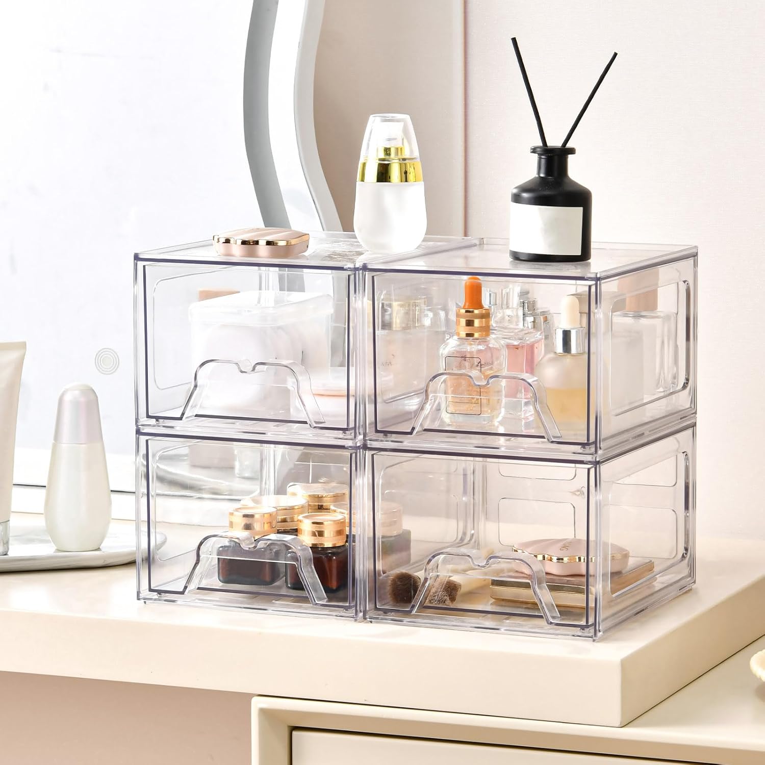 Detalle 2 de Stebopum Acryl Kosmetik Organizer 4er Set