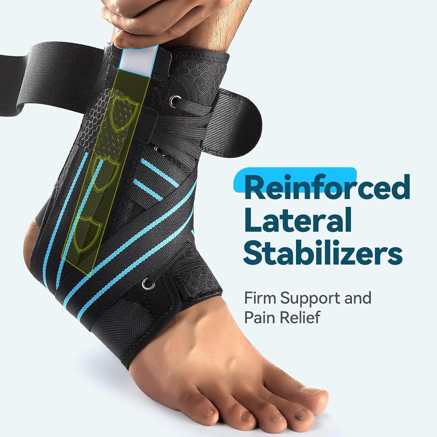 Thumbnail 2 de AGPTEK Ankle Support Brace with Detachable Splints and Elastic Lacing – Versatile Recovery and Sport Support