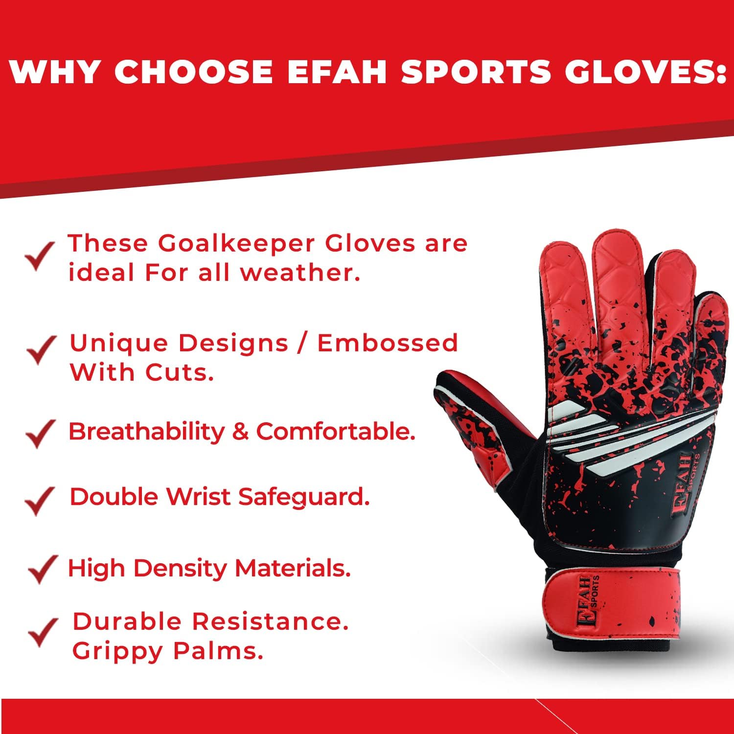 Thumbnail 4 de EFAH SPORTS Football Goalkeeper Gloves