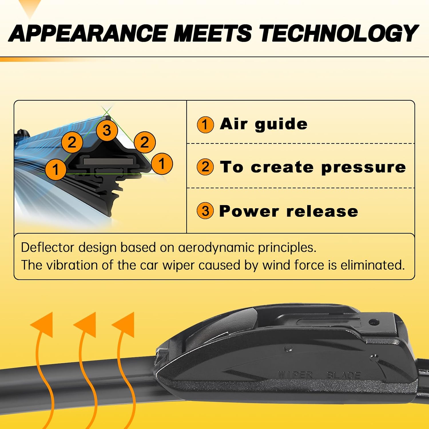 Thumbnail 3 de AUTOBOO 26" + 16" Wiper Blades Pack for Front Windshield