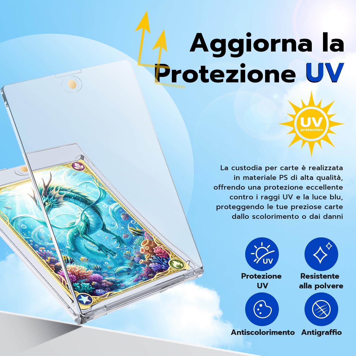 Thumbnail 2 de Tolesum Aggiornato porta carte magnetico UV 20 pezzi (35PT) per carte collezionabili