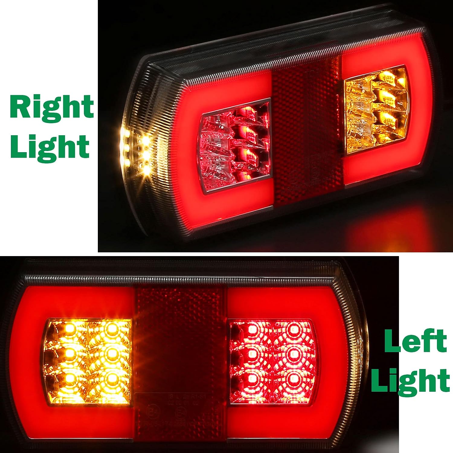 Detalle 2 de AGRISHOP 12/24V LED Trailer Lights 4Function 🚚