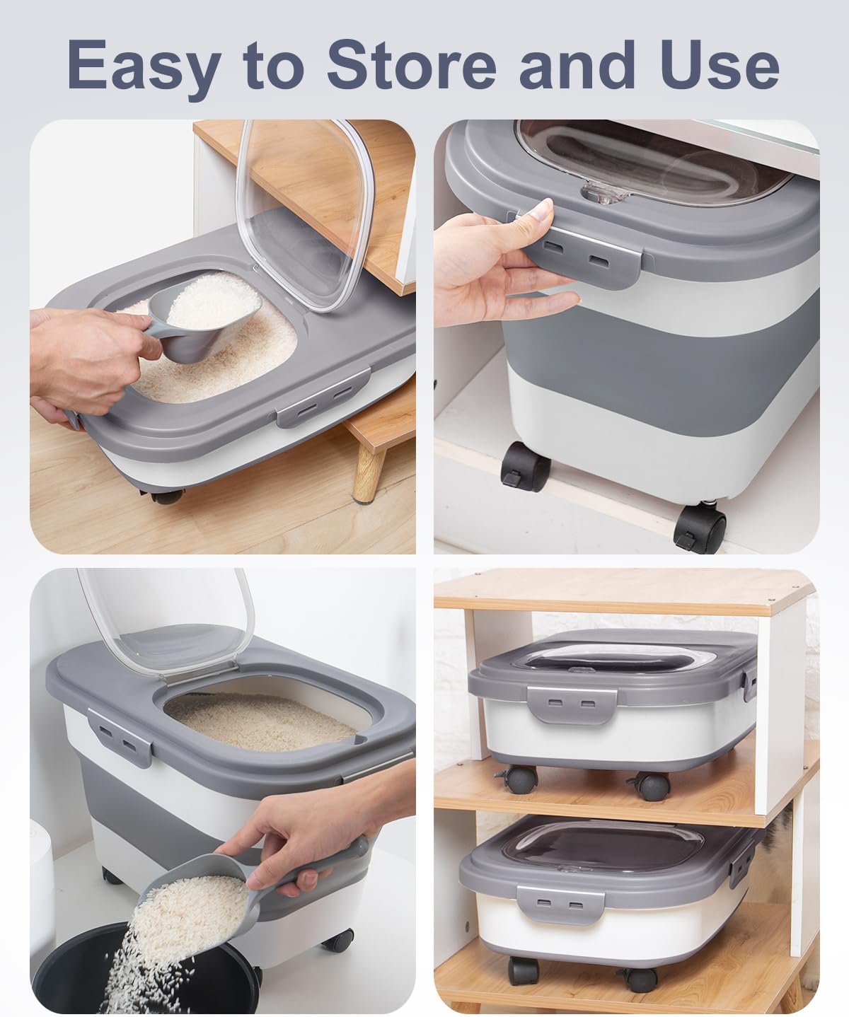 Detalle 2 de DDMOMMY Rice Storage Container 20-30 lbs ๐
