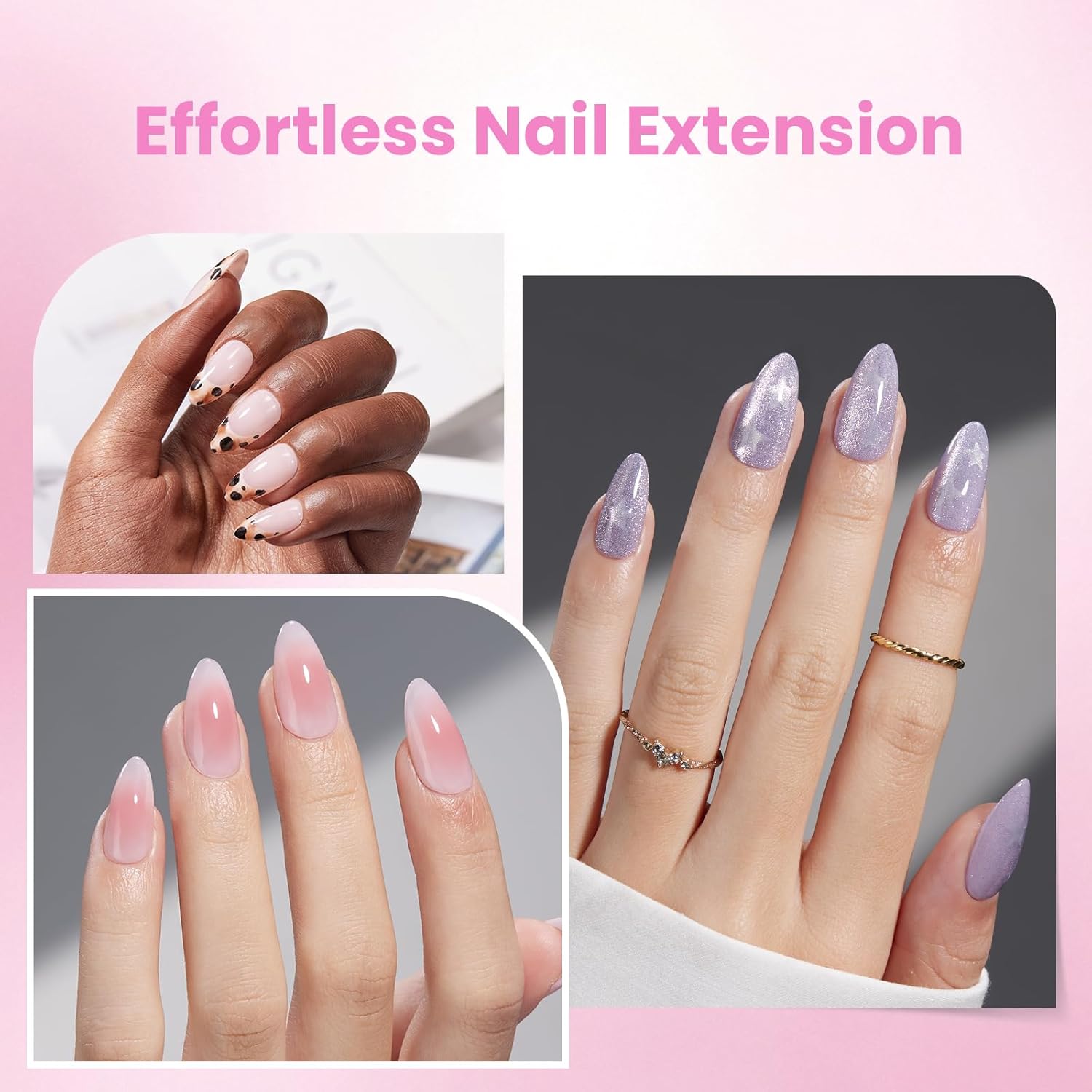 Detalle 2 de Beetles Tipex Lite Pre-Built Apex Nail Tips 16 Sizes