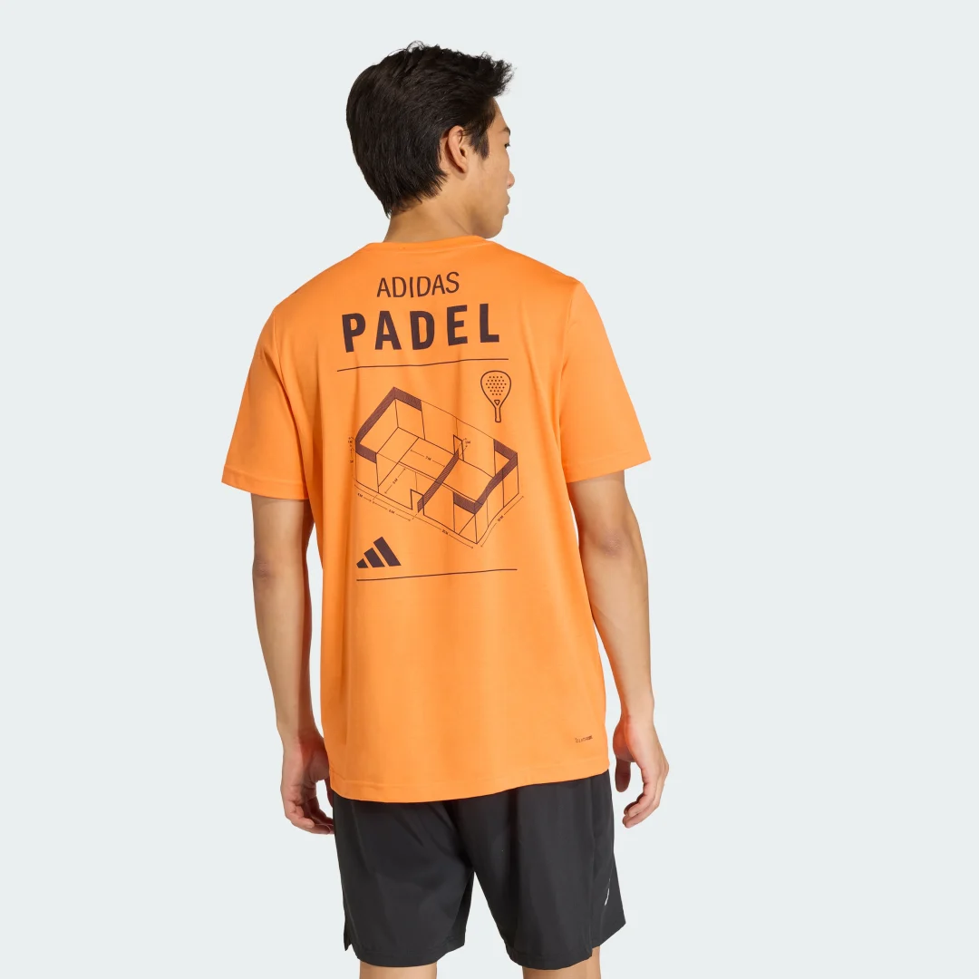 Thumbnail 1 de Adidas Camiseta estampada de pádel Category, color naranja