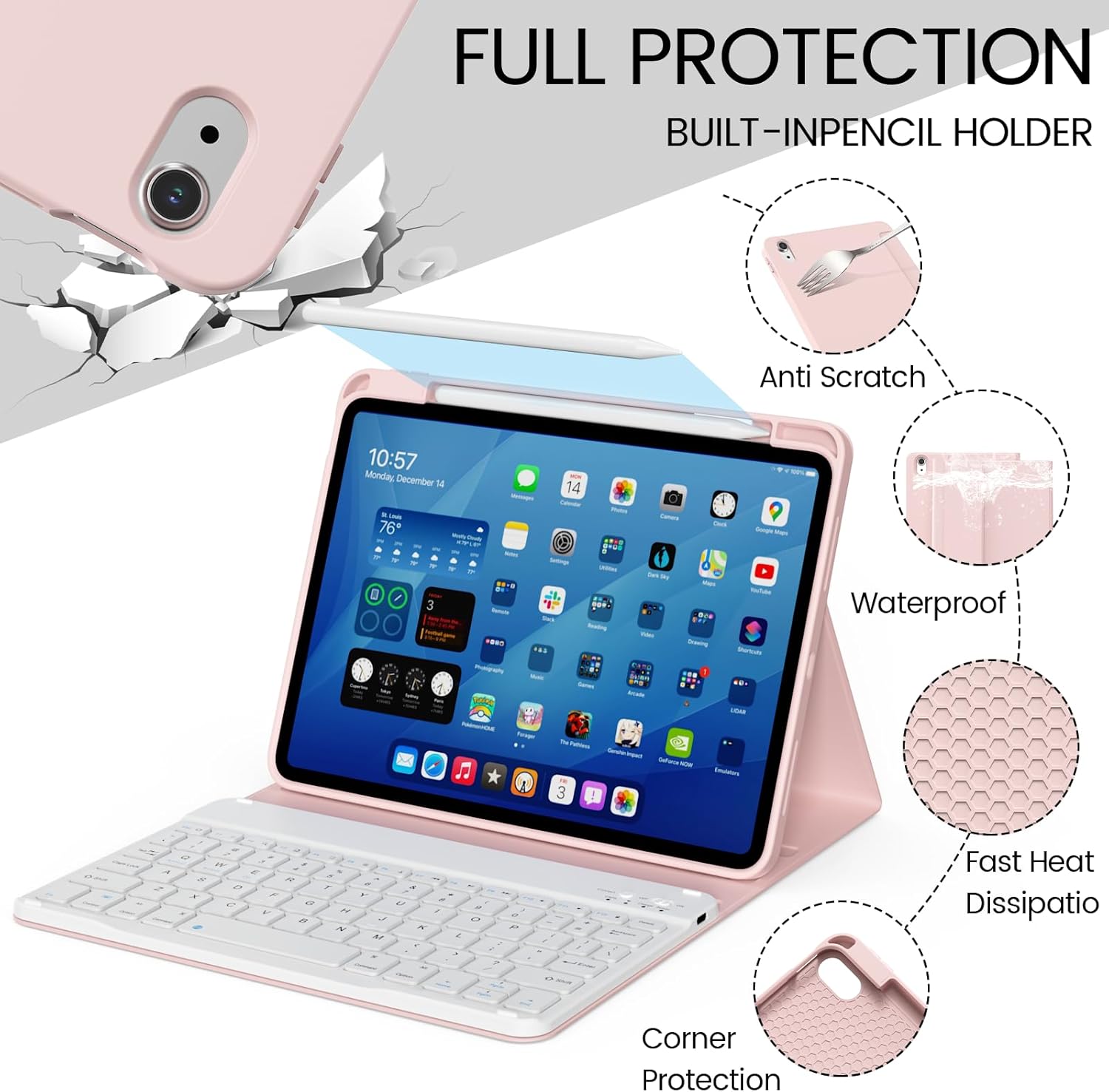 Thumbnail 6 de iPad keyboard case 11 inch A16, Pink