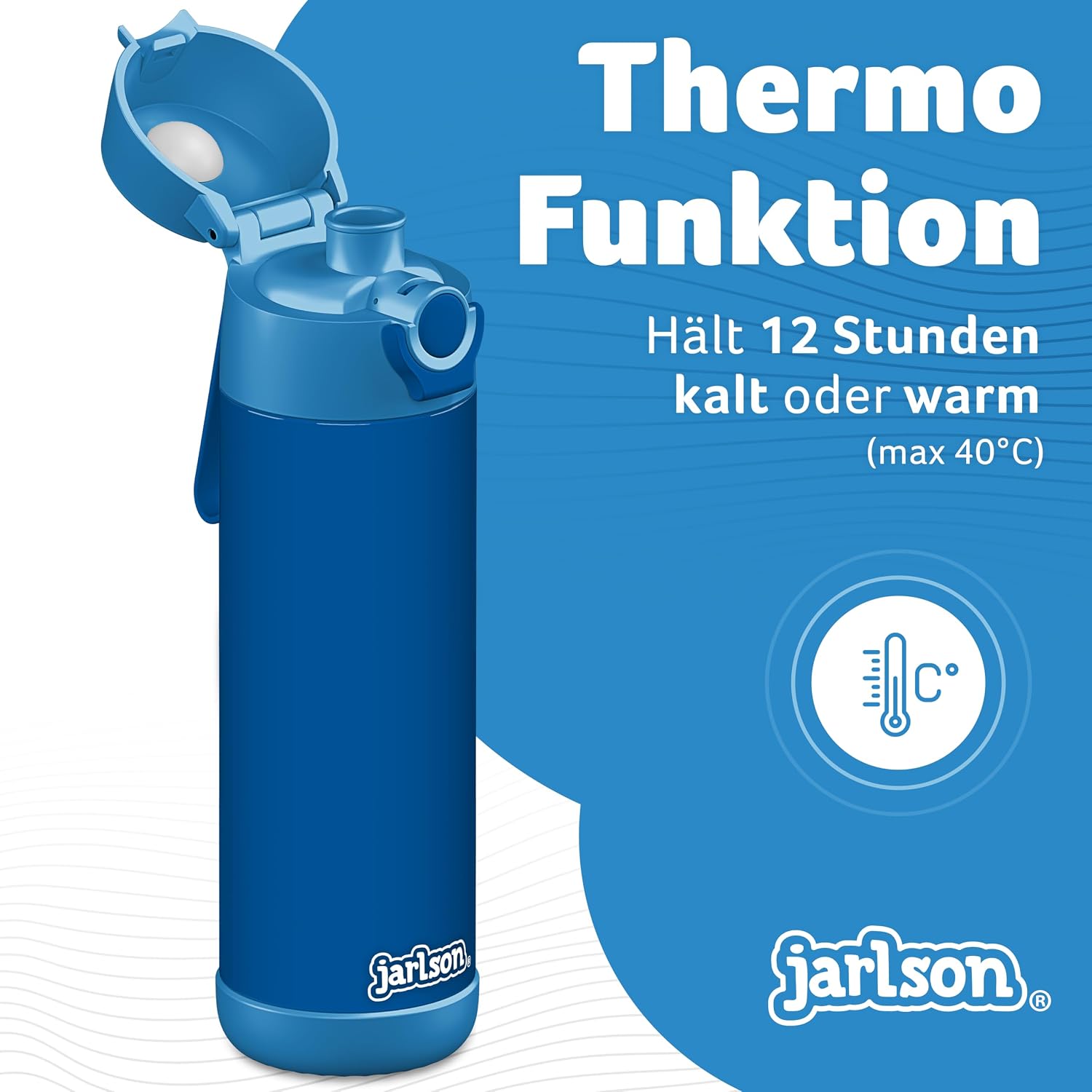 Thumbnail 1 de Jarlson Trinkflasche MALI Edelstahl – 500 ml, auslaufsicher, vakuumisoliert, spülmaschinengeeignet