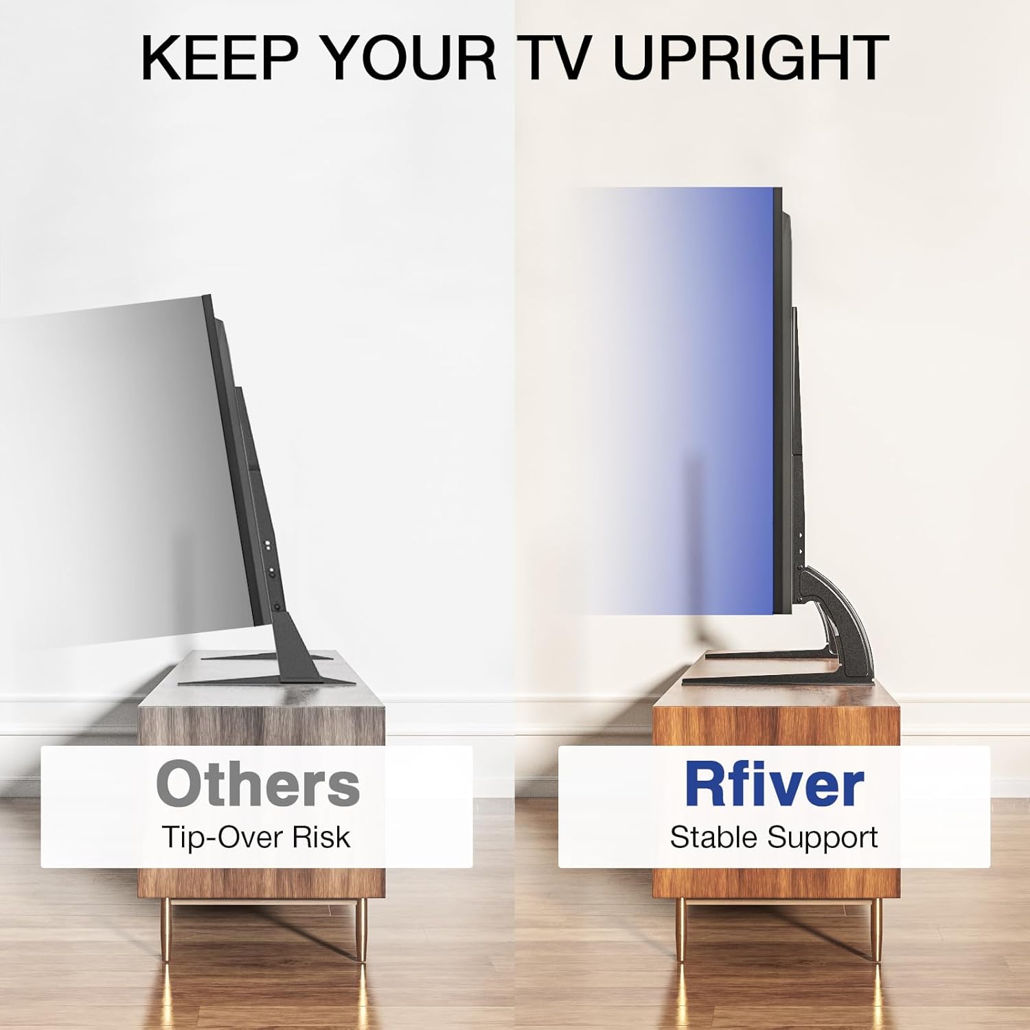 Thumbnail 2 de RFIVER Universal TV-Standfüße für 20–65" TV/Monitor – höhenverstellbar, VESA bis 800×500 mm