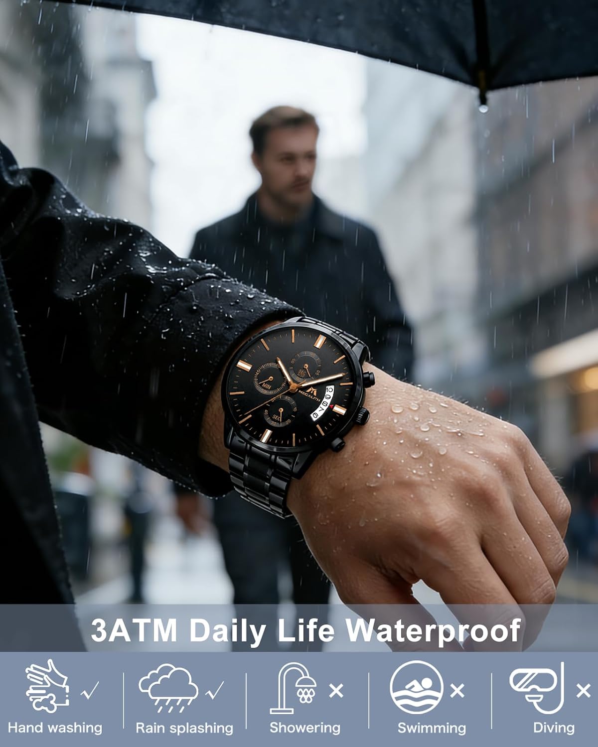 Thumbnail 4 de MEGALITH Herrenuhr Chronograph 43,5 mm
