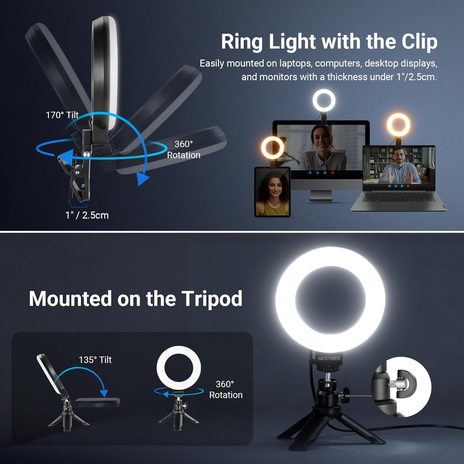 Thumbnail 3 de NEEWER BR60 5 inch ring light kit