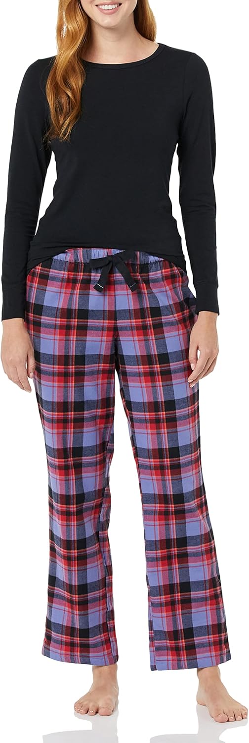 Thumbnail 5 de Amazon Essentials Damen Schlaf-Set Leichte Flanellhose und langärmliges T-Shirt