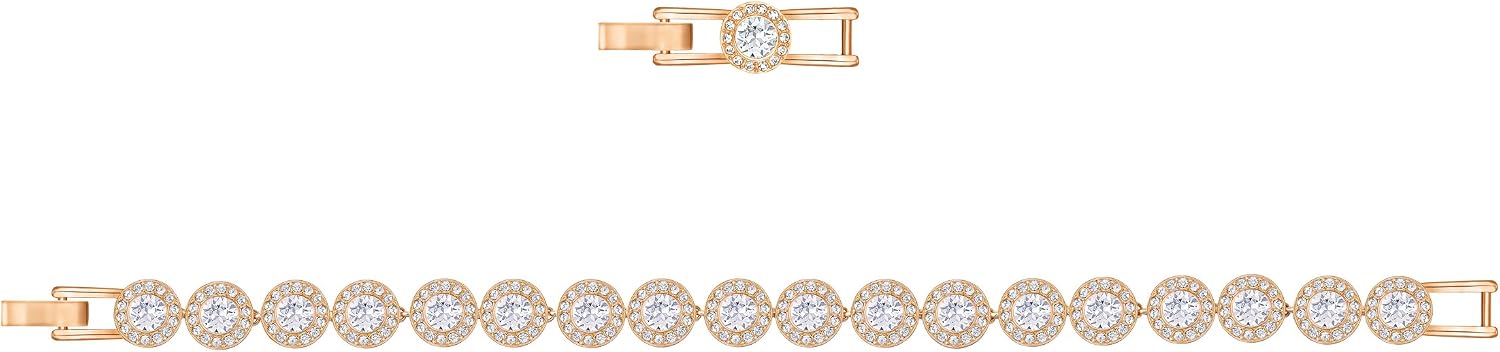 Detalle de Swarovski Una Angelic Armband – Roségold-Legierung mit Kristallpavé, 17 cm