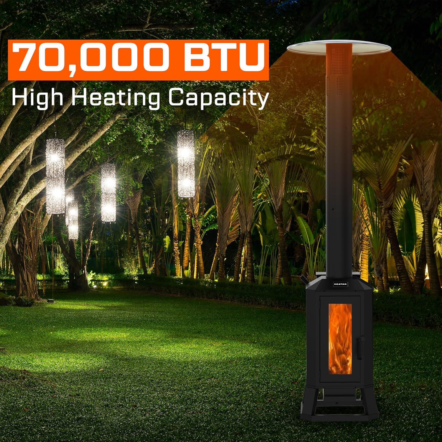 Thumbnail 6 de 70,000 BTU Wood Pellet Patio Heater ⚡