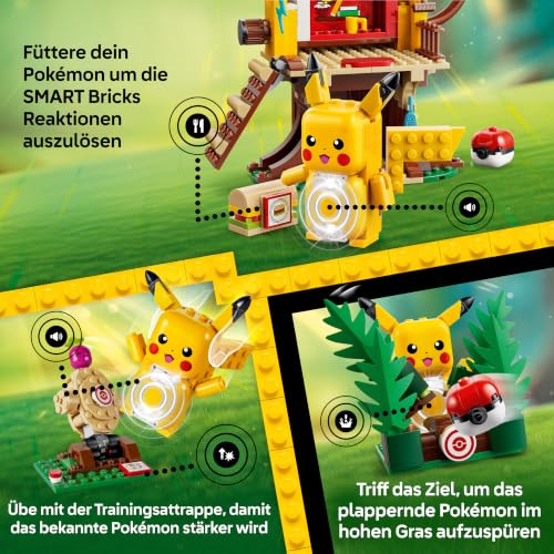 Detalle de LEGO Pokémon SMART Play Trainingshaus mit Pikachu (72164) – interaktives All-in-1 Spielset