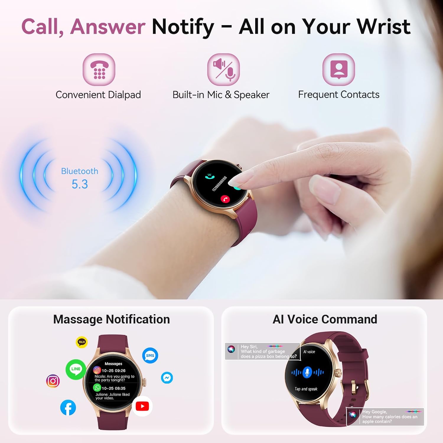 Thumbnail 2 de Amoled Ultra-Clear Smart Watch for Women