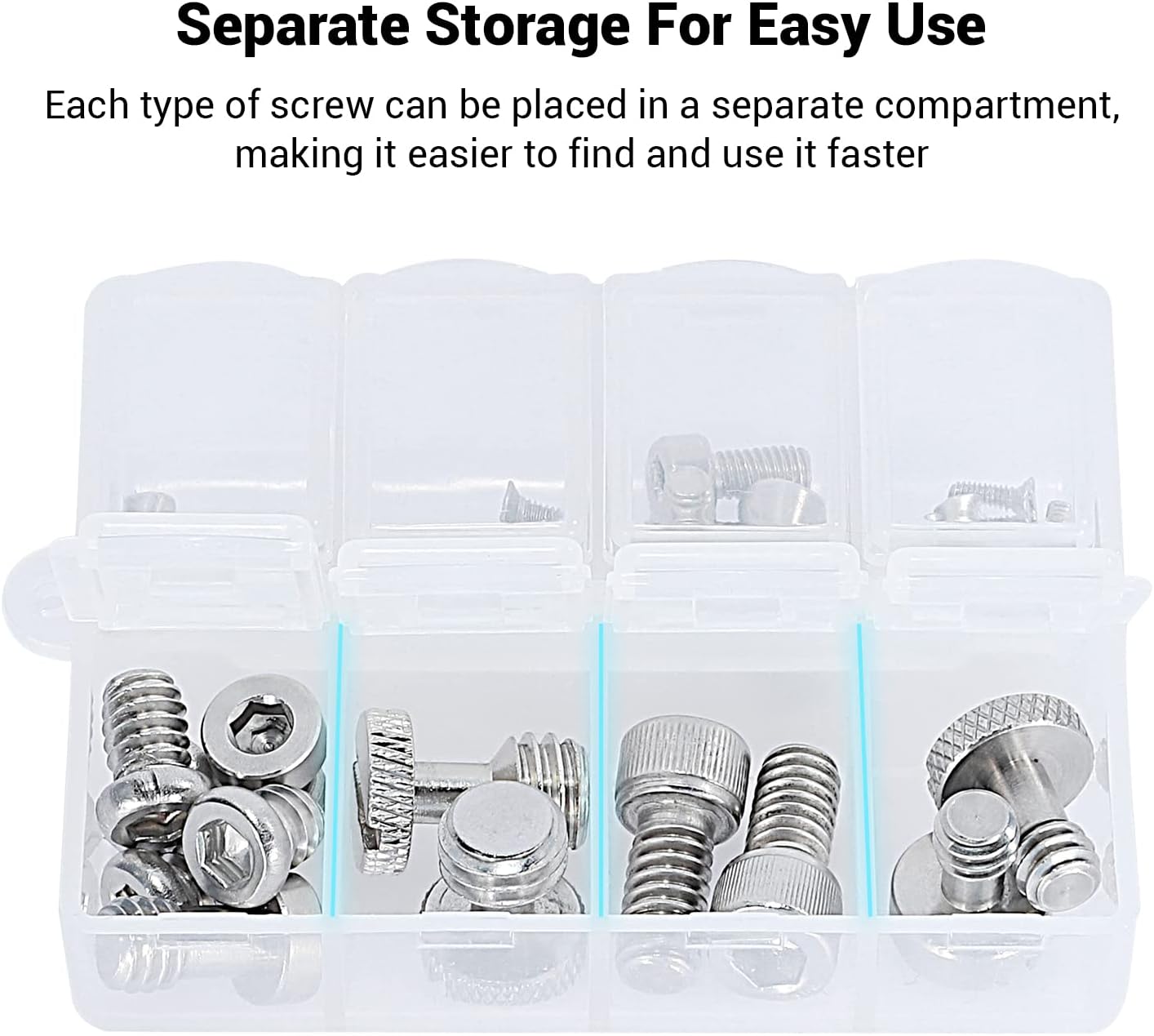 Detalle de SMALLRIG Camera Screws Viti per Telecamera, Set 26 viti (1/4, 3/8, M2, M2.5, M3, M4) con scatola