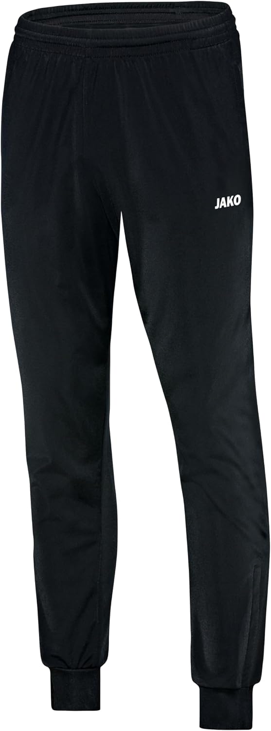Detalle de JAKO Kinder Polyesterhose Classico Schwarz 128 – robuste Freizeithose fürs Training