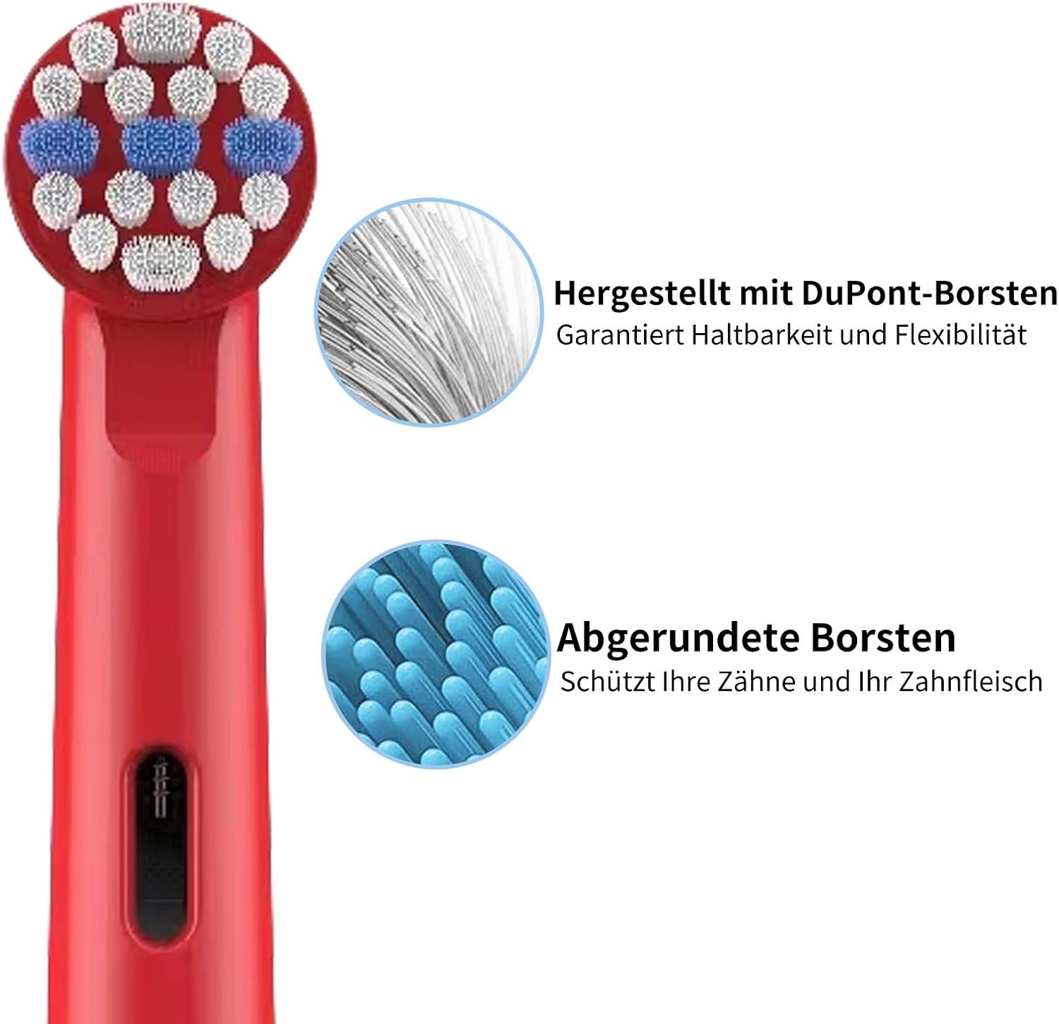 Detalle 2 de 16 Stück Aufsteckbürsten für Kinder – ultraweiche Borsten, kompatibel mit Braun/Oral-B Kinder-Zahnbürsten