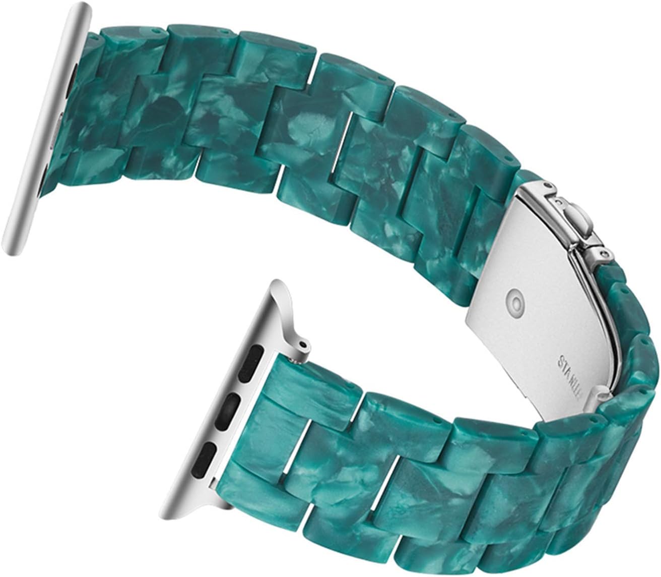 Detalle 2 de Light House Tortoise Resin Apple Watch Band with Adjustable Links