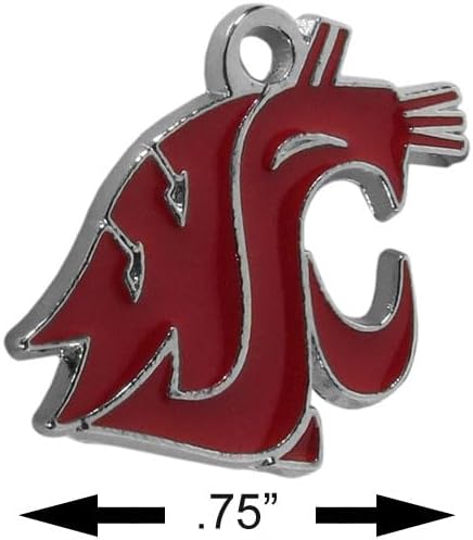 Detalle 1 de NCAA Siskiyou Sports Washington State Cougars Crystal Dangle Earrings (Team Color)