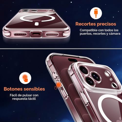 Thumbnail 6 de ivoler Clara Funda Magnética para iPhone 18 Pro — Transparente, antiamarillo y MagSafe