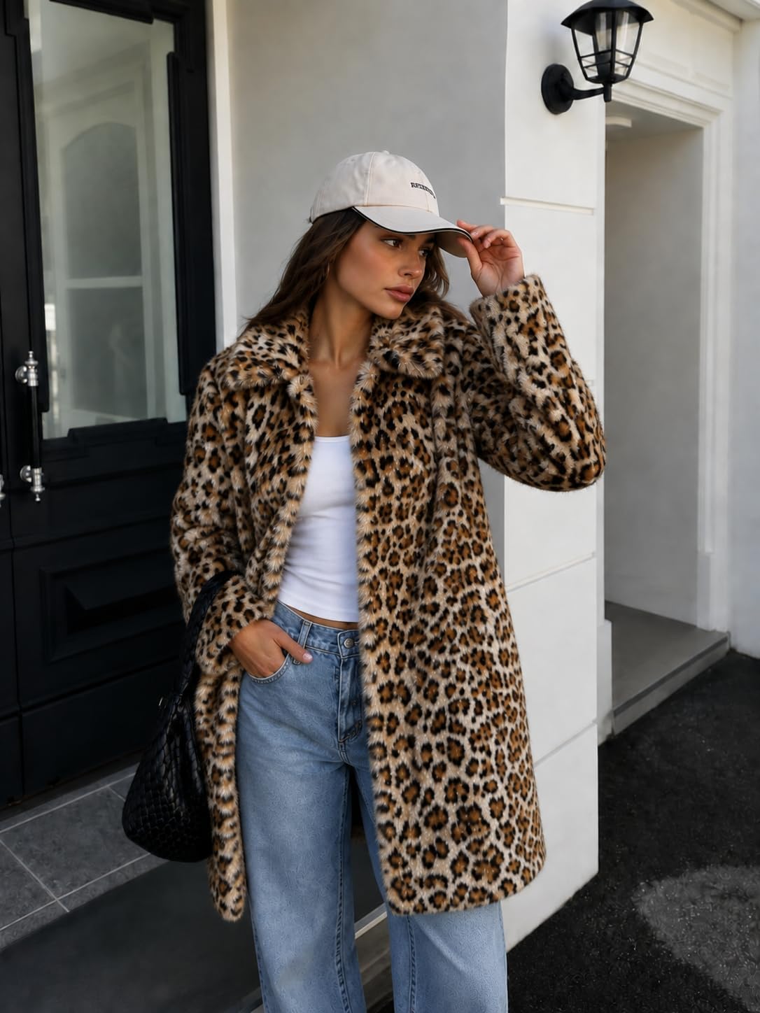 Thumbnail 3 de Bellivera Women’s Long Faux Fur Coat with Fleece Lining, Lapel Collar and Pockets