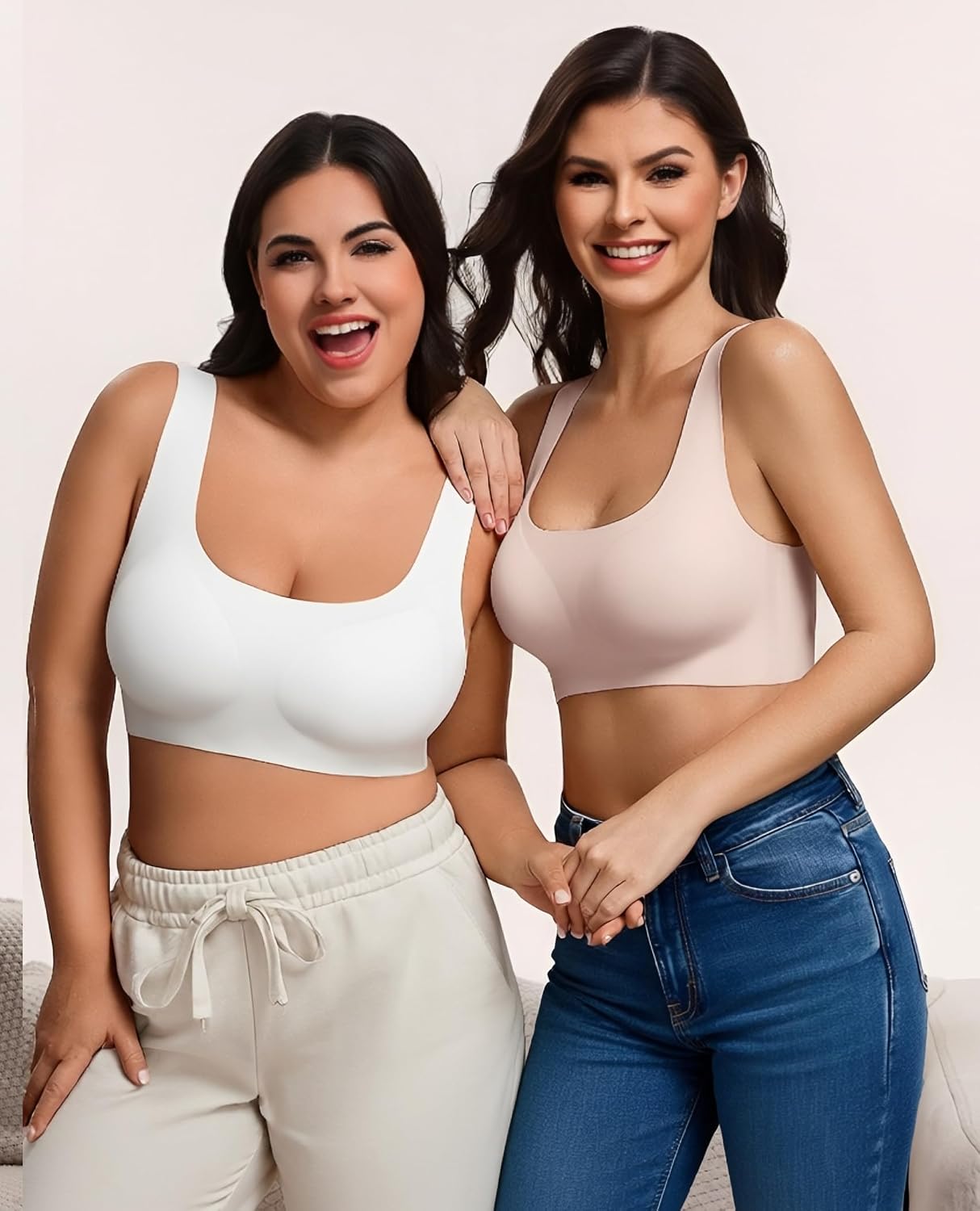 Detalle 2 de Avidlove Women's Comfy Pullover Wireless Bra, Seamless with Wide Straps