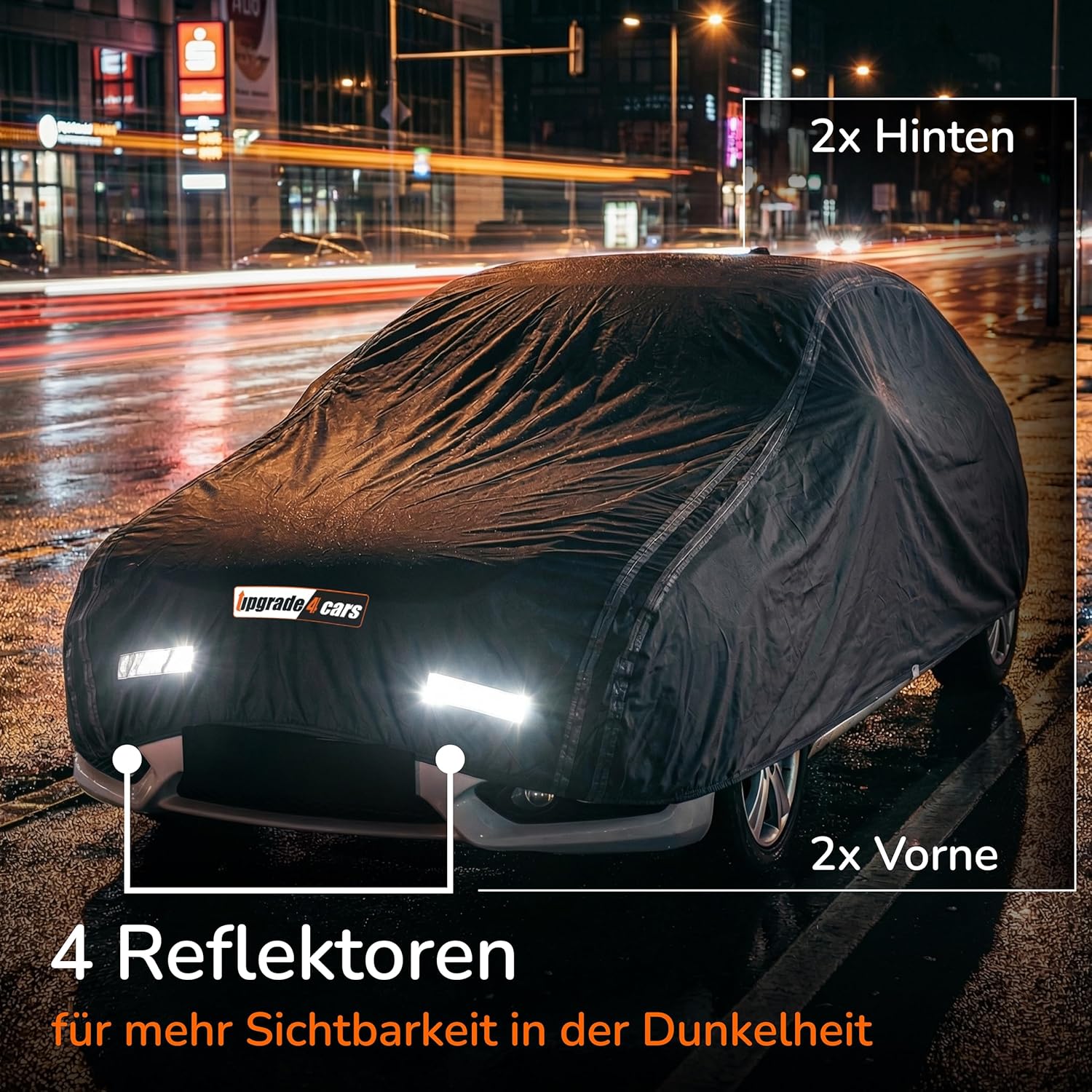 Detalle de Upgrade4cars Premium Autoabdeckung Outdoor Vollgarage M (455 × 190 × 150 cm)