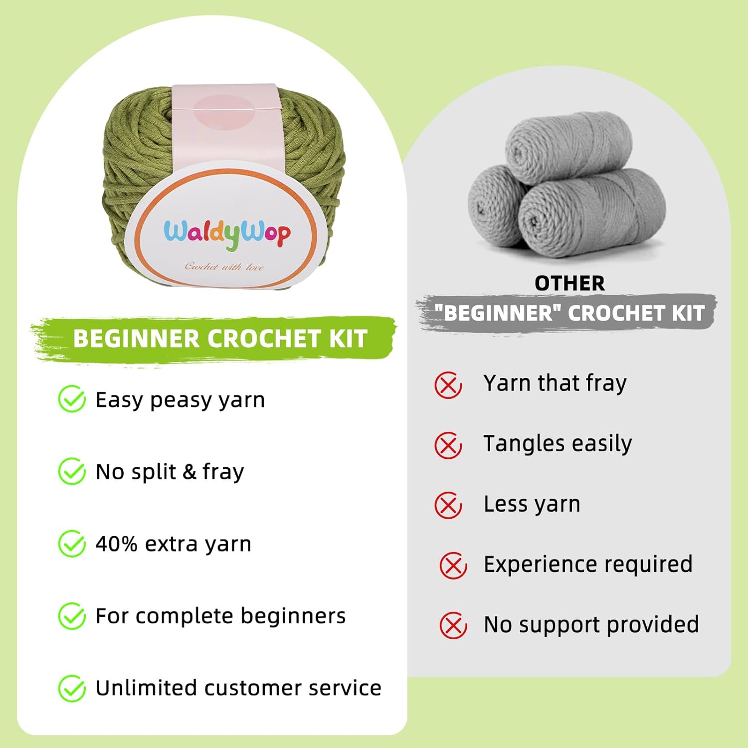 Thumbnail 2 de WaldyWop Crochet Kits for Beginners (Adults & Kids) – Flower Bookmark DIY Set with Video Tutorials