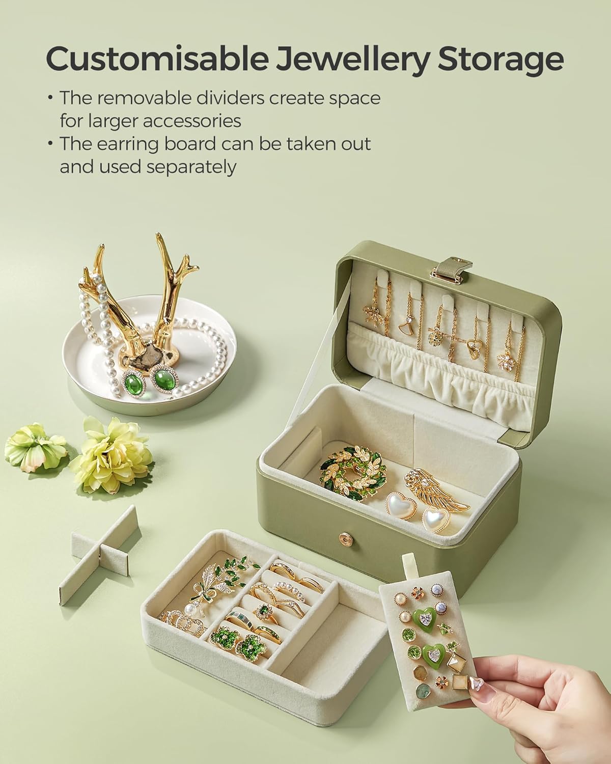 Thumbnail 4 de SONGMICS JBC166C02 11 x 16 x 8 cm jewellery box