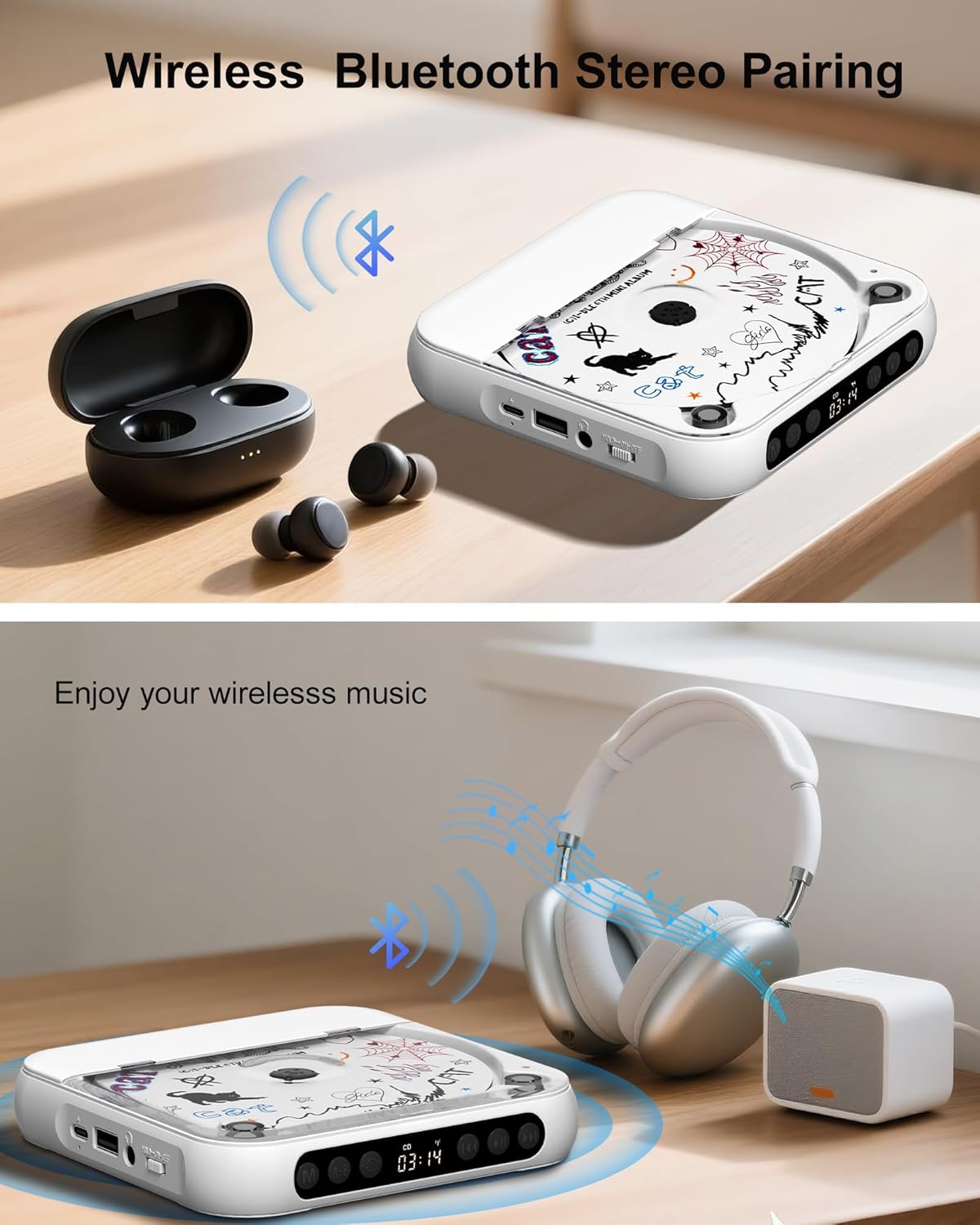 Thumbnail 4 de ENVYCLOUD CD Player Portable 6h