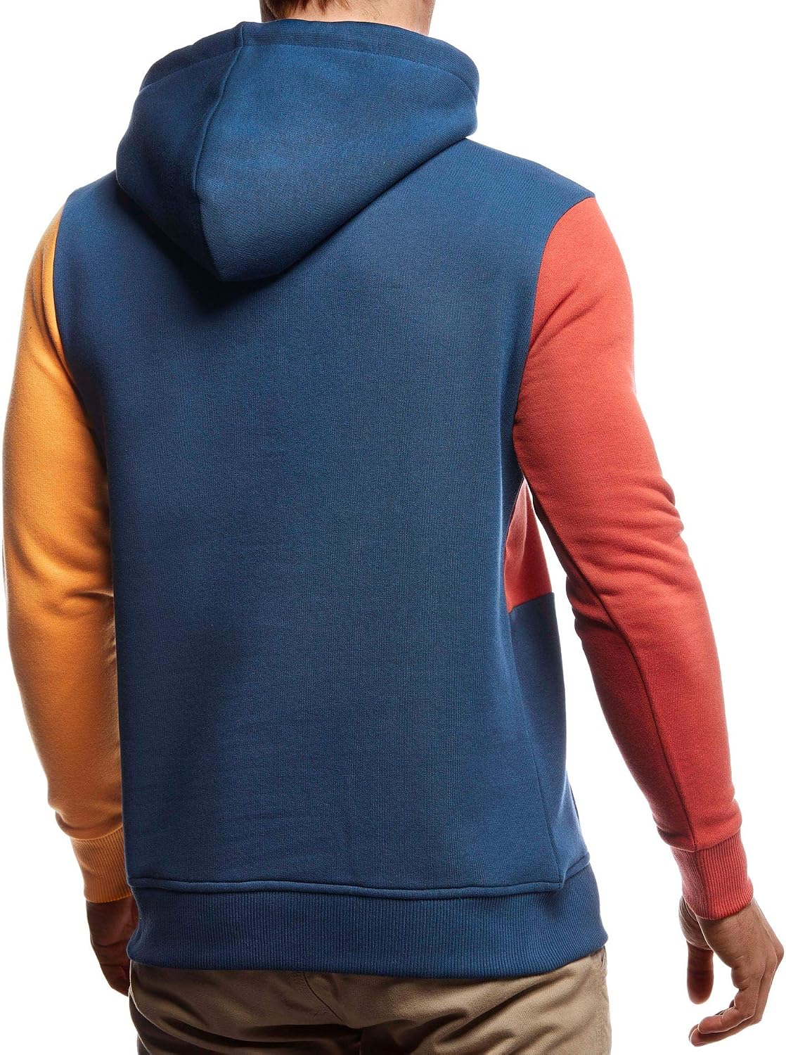 Detalle de Leif Nelson Pull à capuche pour homme LN8348 – Slim Fit