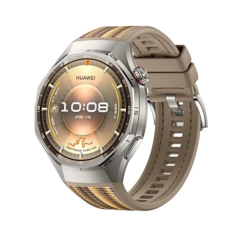 Detalle de Huawei Watch GT6 Pro Bluetooth GPS NFC 46 mm AMOLED de titanio (marrón)