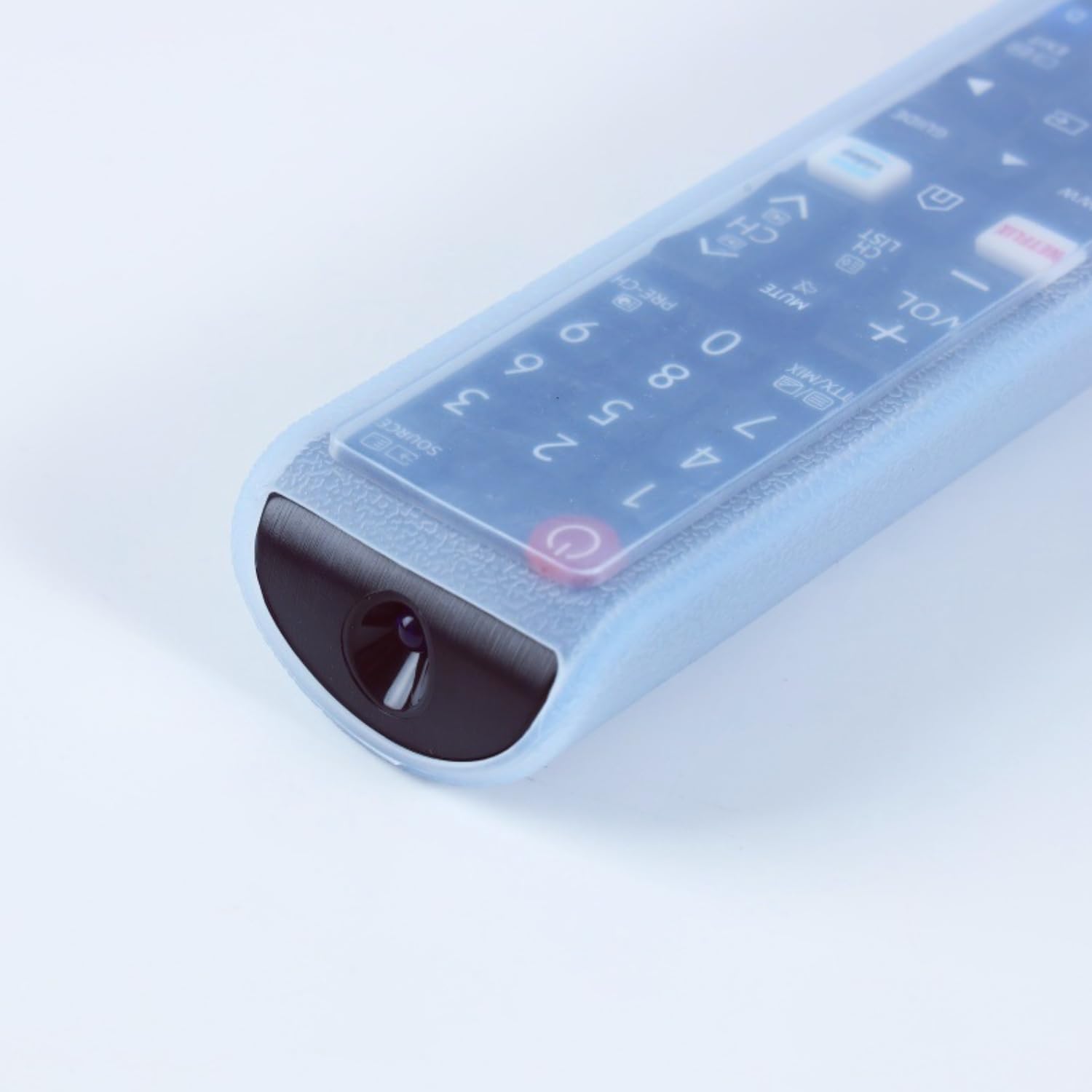Detalle de Transparent Silicone Remote Cover for Samsung TV Remote – Universal Replacement Sleeve