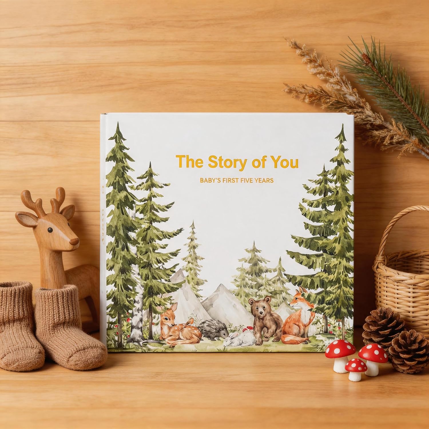 Thumbnail 6 de CHEERLUXE ATTZ-000522 Baby Memory Book, 120 Pages, Woodland Animals