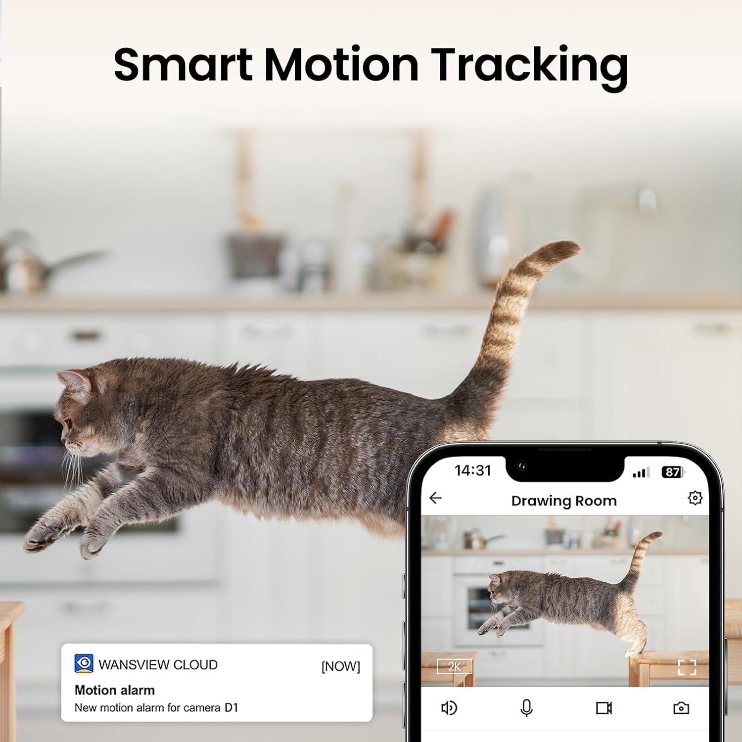 Thumbnail 4 de Cinnado D1 2K Indoor WiFi Security Camera