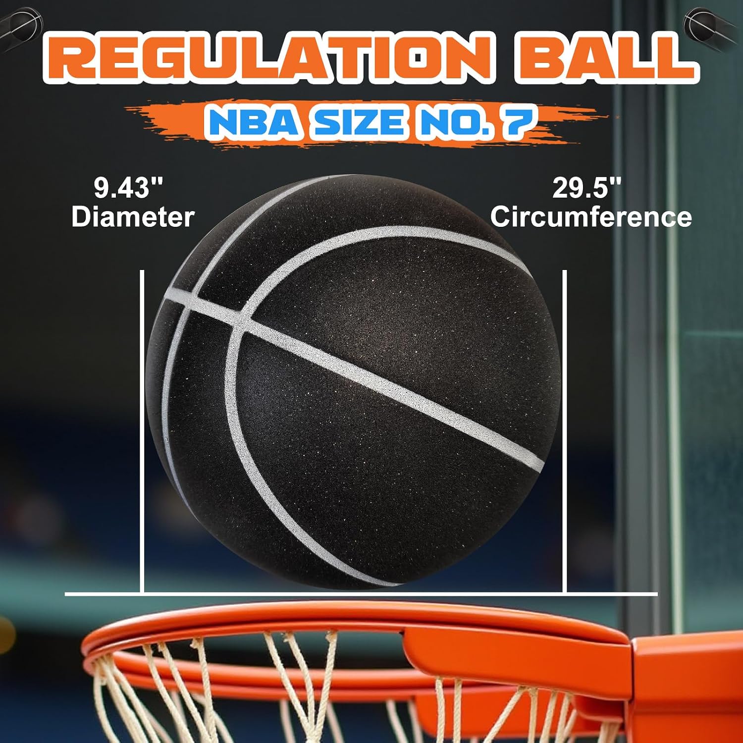 Detalle de LKTNLKT Silent Basketball Size 7, 29.5-Inch PU Foam Indoor Ball