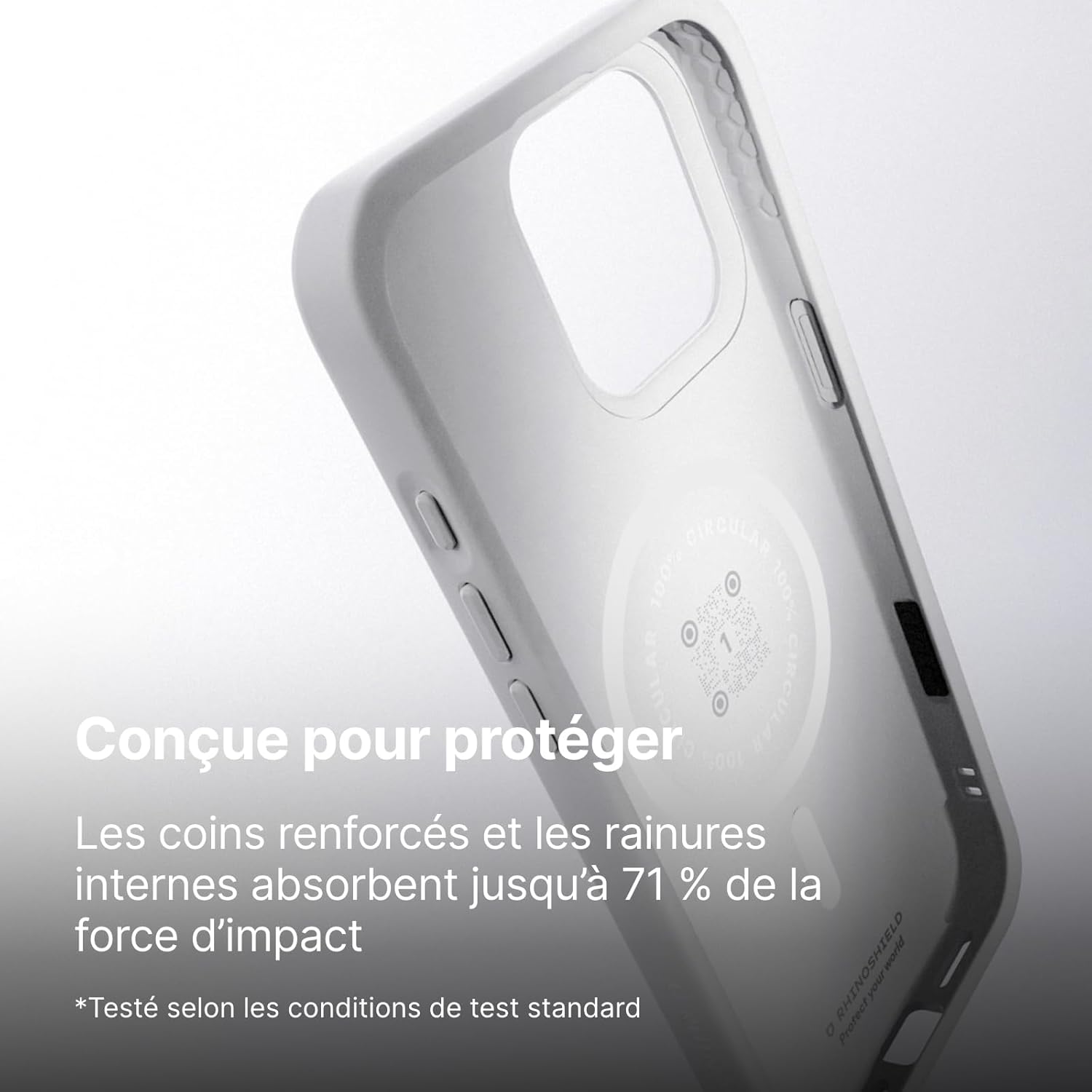 Thumbnail 1 de RhinoShield SolidX compatible MagSafe pour iPhone 17 Pro – coque fine renforcée anti-chocs (orange)