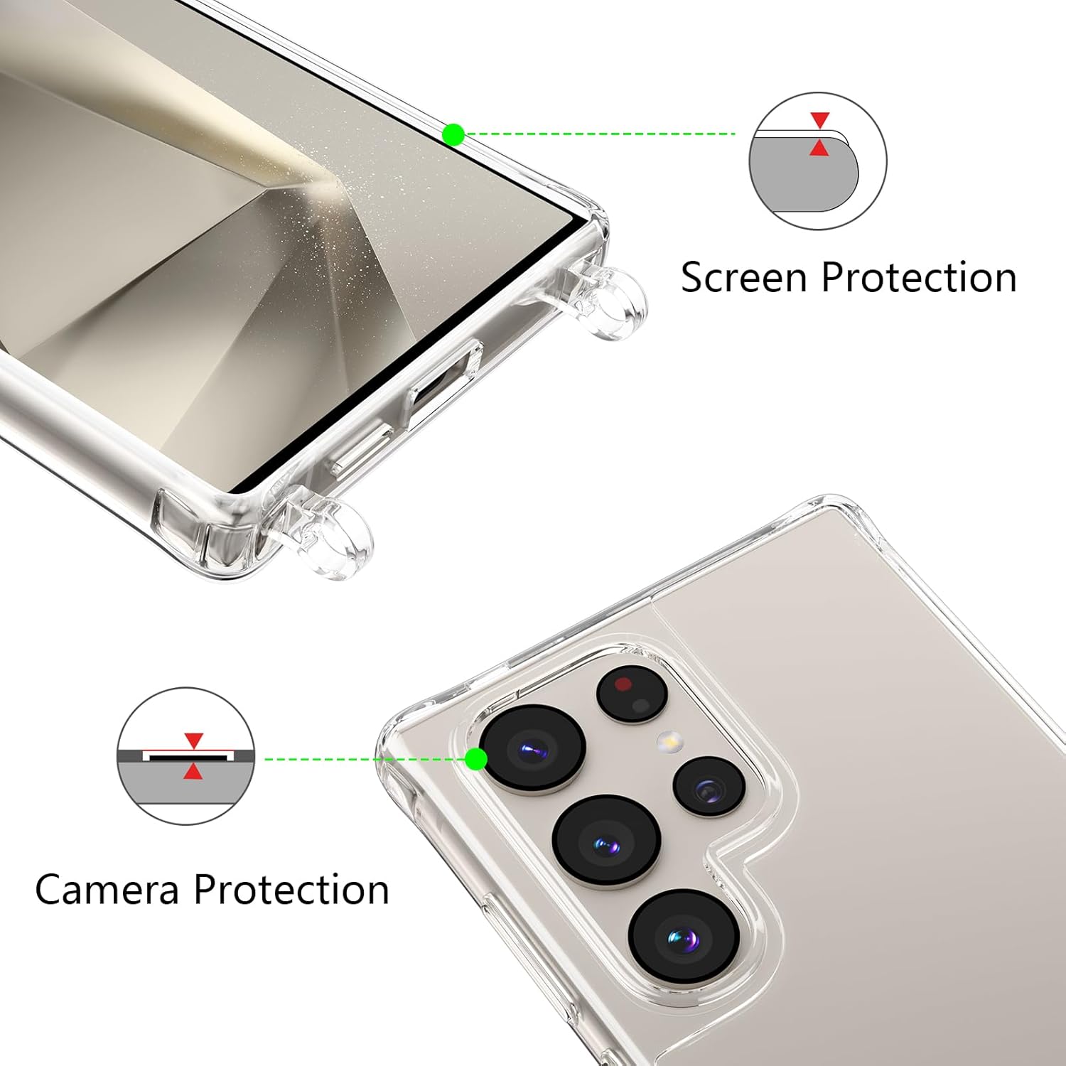 Thumbnail 2 de ZTOFERA Crossbody Lanyard Case for Samsung Galaxy S25 Ultra 5G (6.9') – Ultra Clear Back with Adjustable Neck Cord