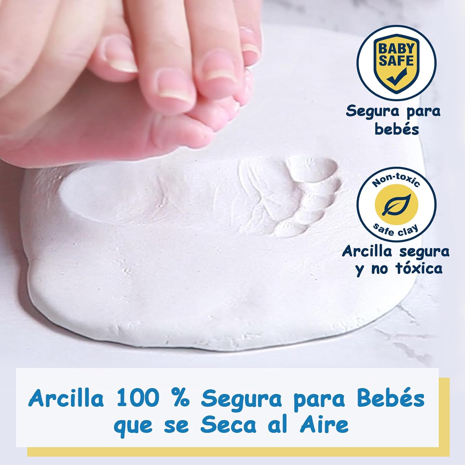 Detalle de Yiukou Marco de Huellas para Bebé con Arcilla 1 Año