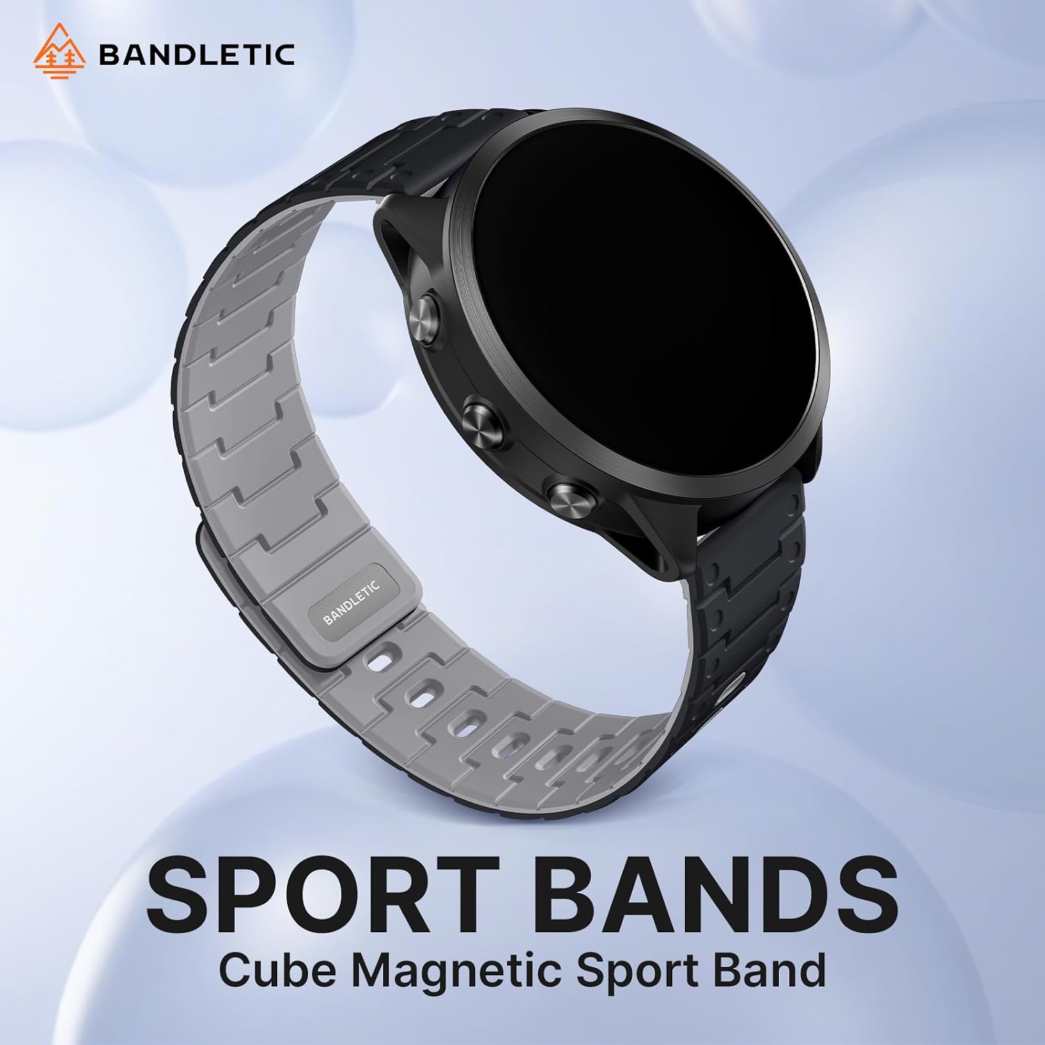 Thumbnail 6 de Bandletic 22mm Magnetic Silicone Watch Strap for Garmin, Samsung and More