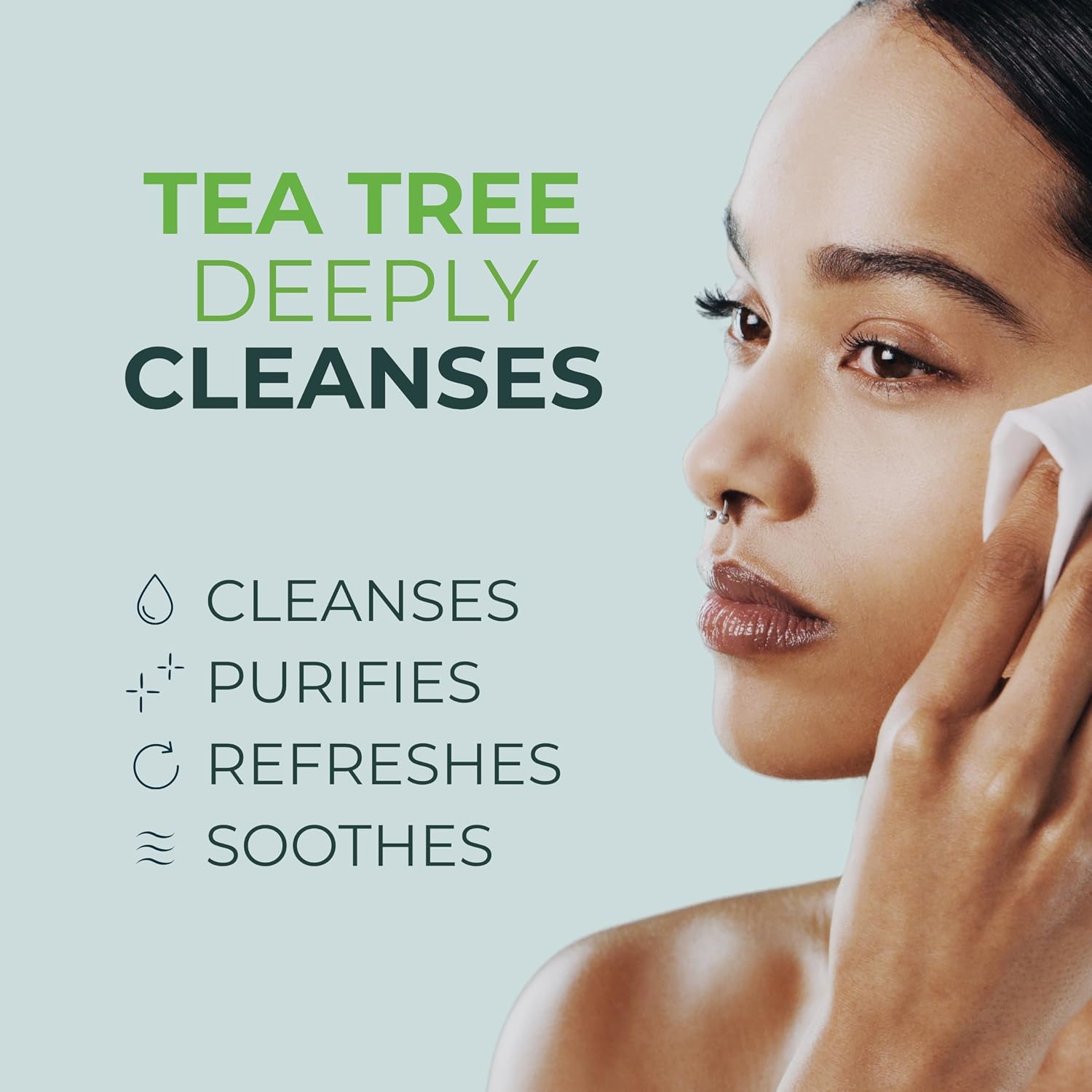 Thumbnail 2 de NOVEHA 60pc Tea Tree Eyelid & Lash Wipes