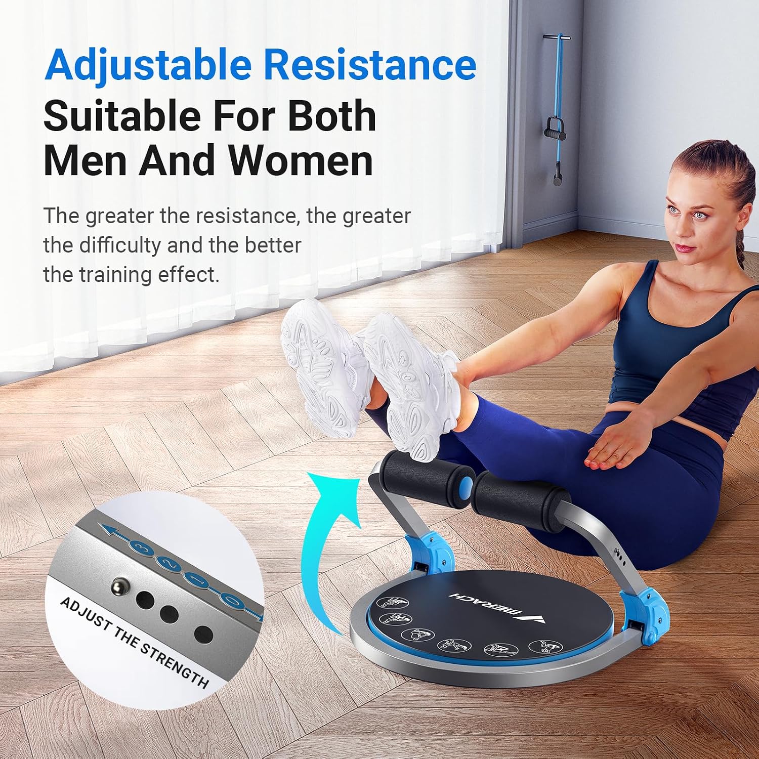 Thumbnail 5 de MERACH Ab Machine automatic rebound sit-up crunch machine with 3 resistance levels