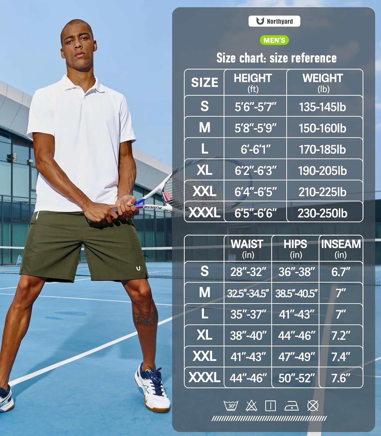 Detalle 2 de NORTHYARD Men’s Running Athletic Shorts (5”, 7”, or 9”) — Quick-Dry, Linerless Workout & Gym Short