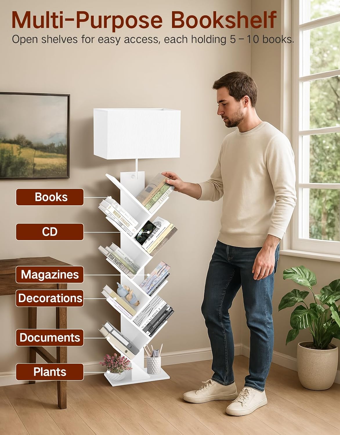 Thumbnail 4 de OUTONLIFE Libreria ad Albero 9 ripiani
